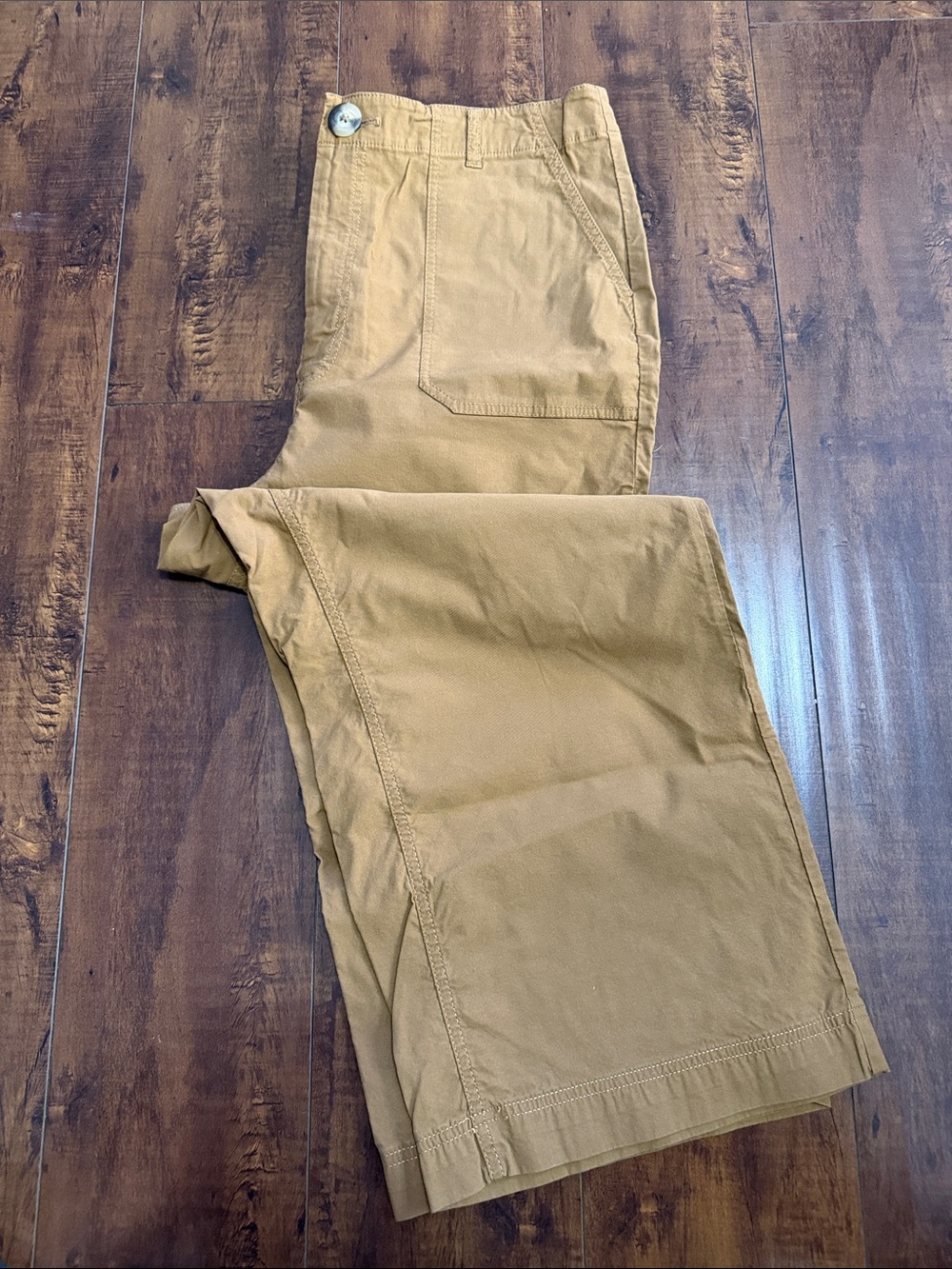 Matilda Jane Olive Green Tan Capris with Button Detail